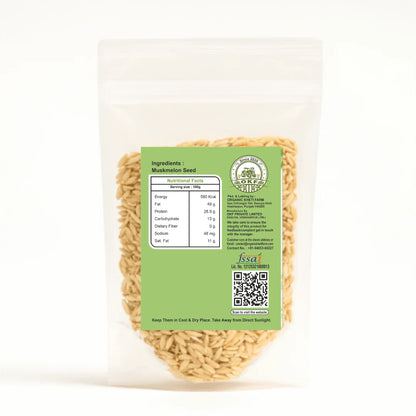 Seeds | Organic Muskmelon Seeds-Vegan, Gluten-free-Boosts Immunity - Preservative Free – Organic Kheti Farm - 100gm