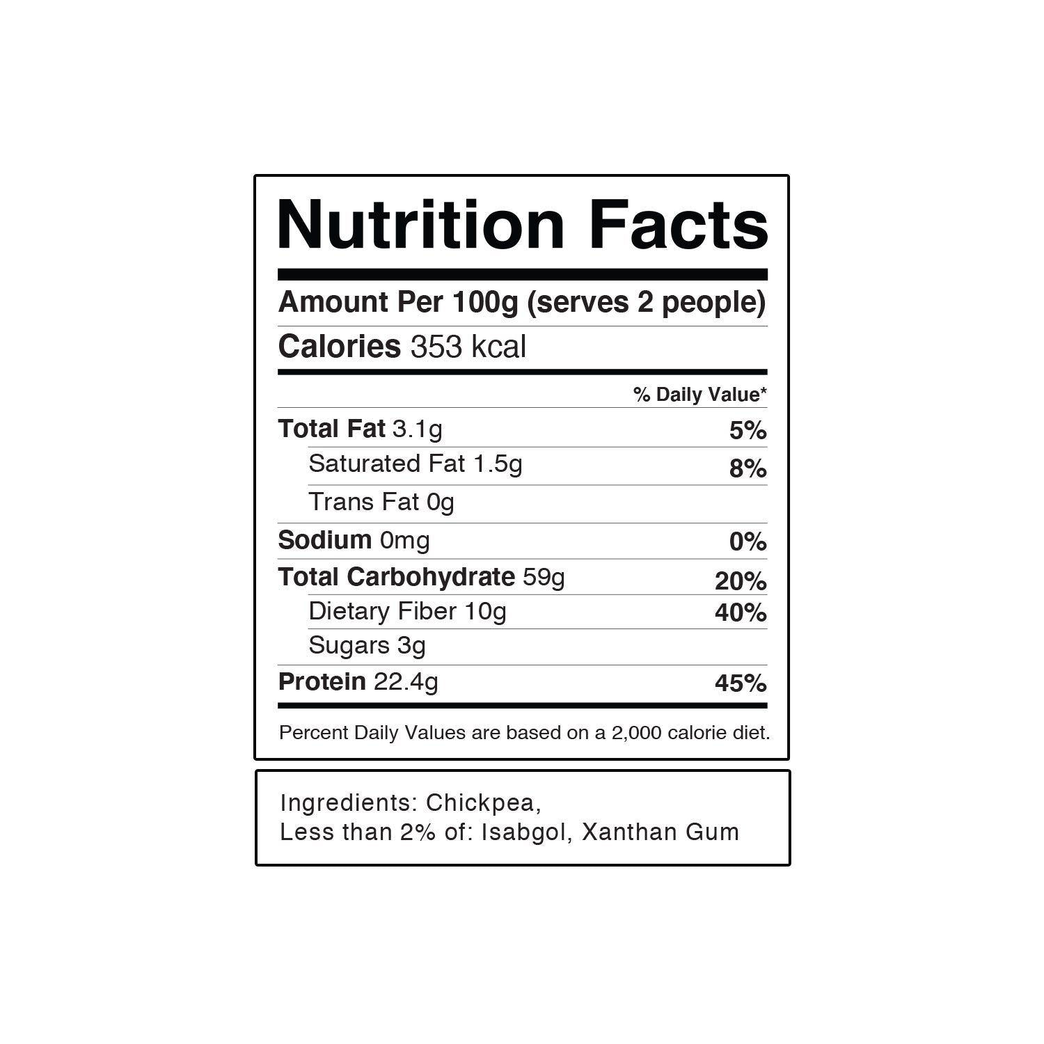 100% Chickpea Penne Pasta – Vegan, Gluten Free, High Protein, No Wheat &amp;amp; No Rice – Pink Harvest Farms – 200gm