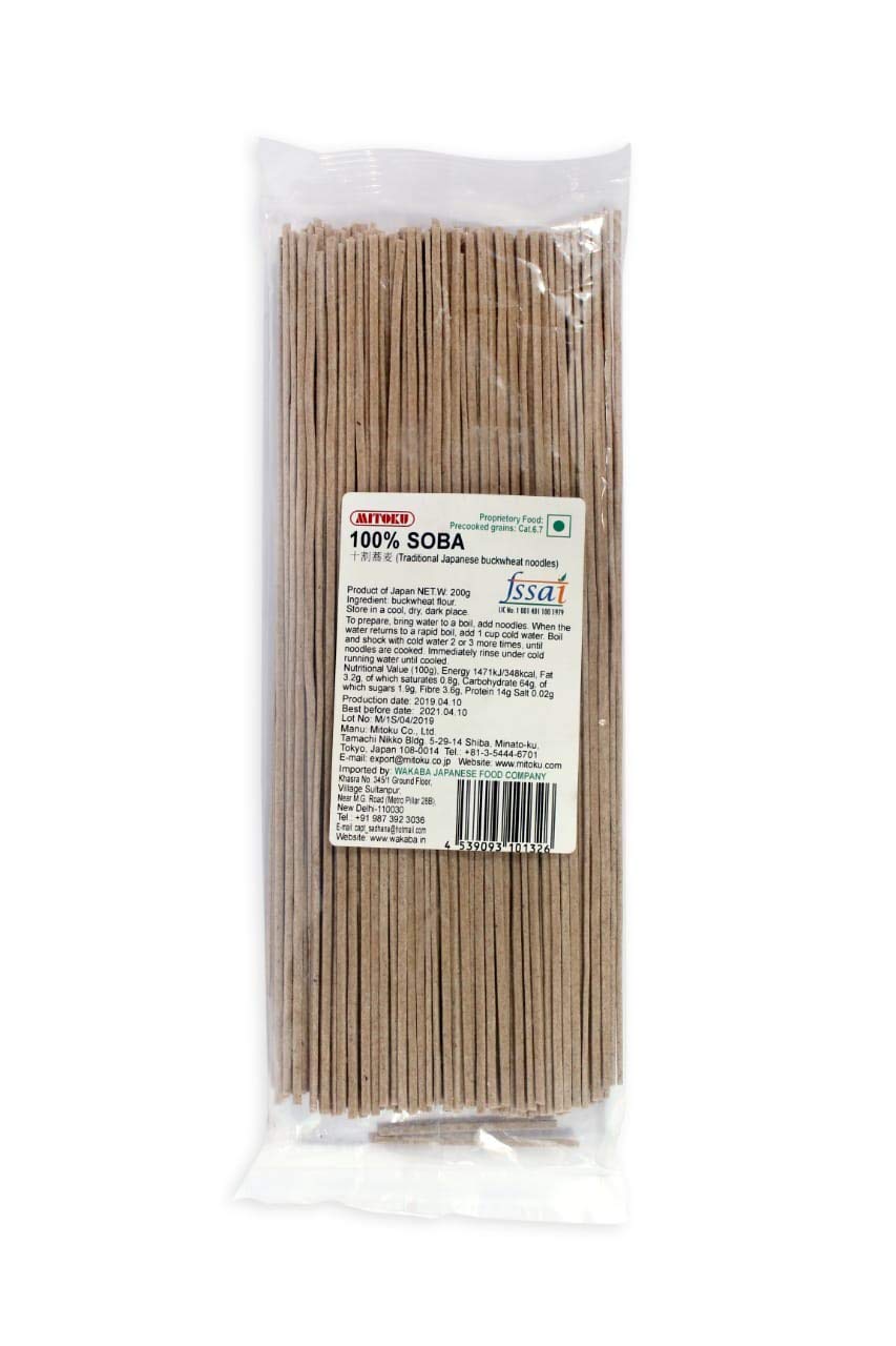 100 % Soba Noodles– Organic - Japanese - Mitoku – 200gm