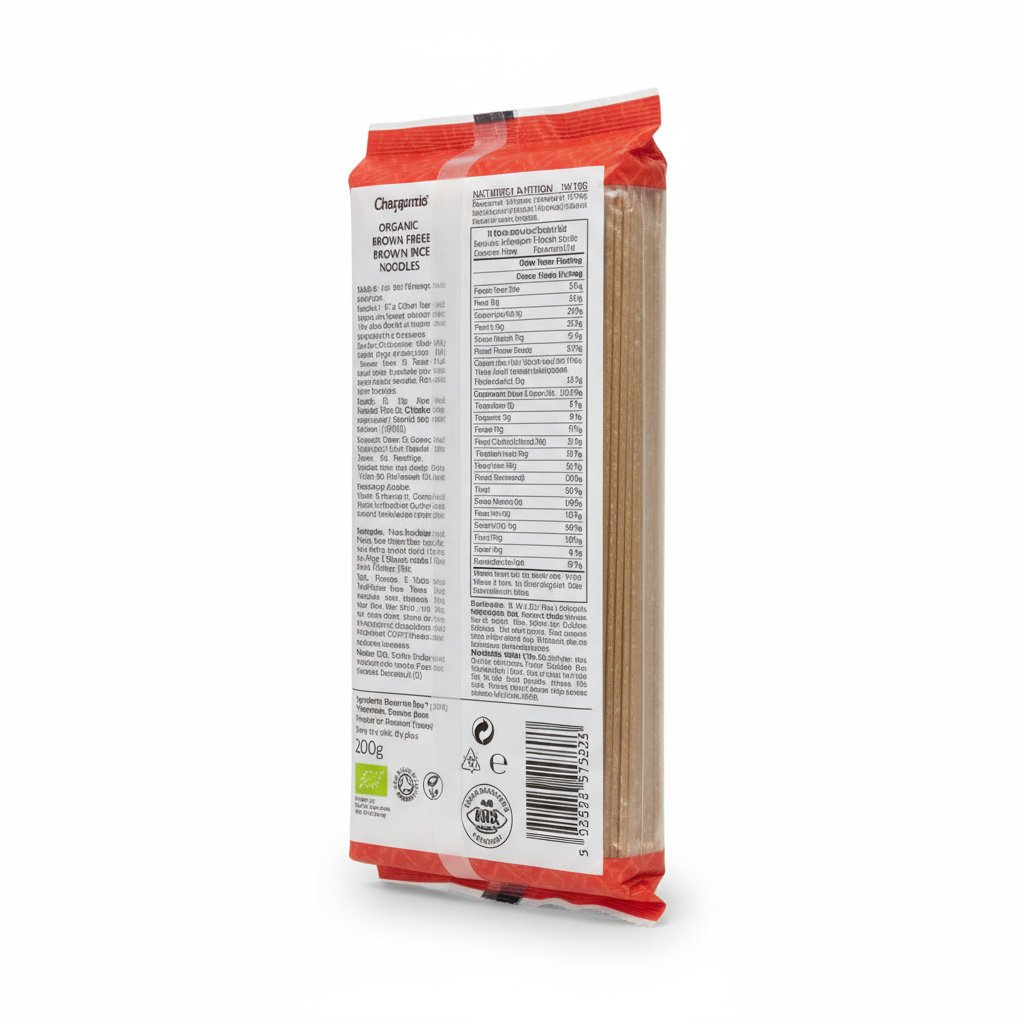 Noodles | 100% Brown Rice Noodles - 100% Wholegrain Authentic Thai Noodles - Organic - Vegan &amp; Gluten Free - Clearspring - 200gm