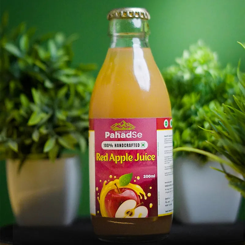 Apple Juice | Red Apple Juice - 100% Handcrafted - Natural - Pahad Se - 200ml