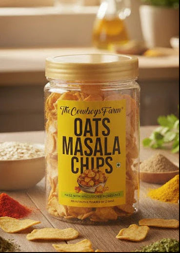Chips | Oats Masala Chips - Gluten Free - The Cowboys Farm - 160gm