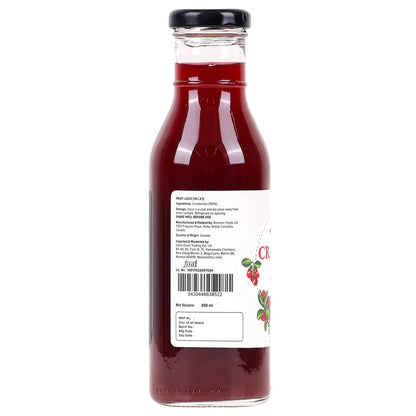 Cranberry Juice | 100% Canadian Cranberry Juice- Natural -Antioxidant-Rich , Supports UTI Health-Ideal for Cocktails &amp; Mocktails - No Added Preservatives, Color &amp; No Added Sugar - Urban Platter - 350ml