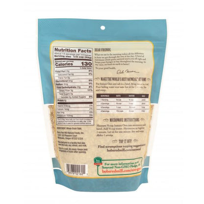 Instant Rolled Oats Whole Grain - Vegan - Bob&