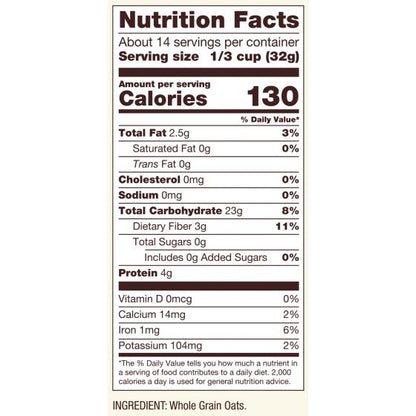 Instant Rolled Oats Whole Grain - Vegan - Bob&
