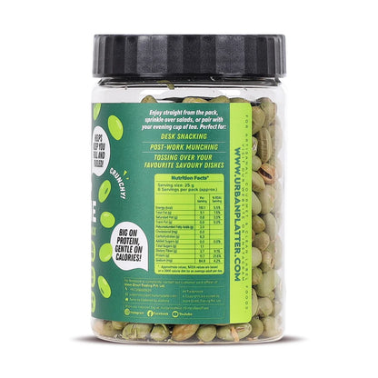 Edamame Roasted Salted (Crunchy)  - 46% Protein, 14% Fiber- Lightly Salted Young Green Soybeans- Not Fried -   High In Protein &amp; Diabetic Friendly - Urban Platter - 150gm