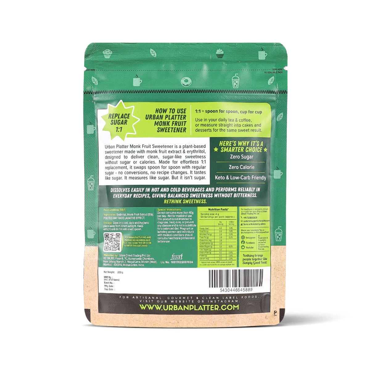 Monk Fruit Juice Concentrate -Zero Sugar, Carlorie, Keto &amp; Low-Carb – Urban Platter – 200gm