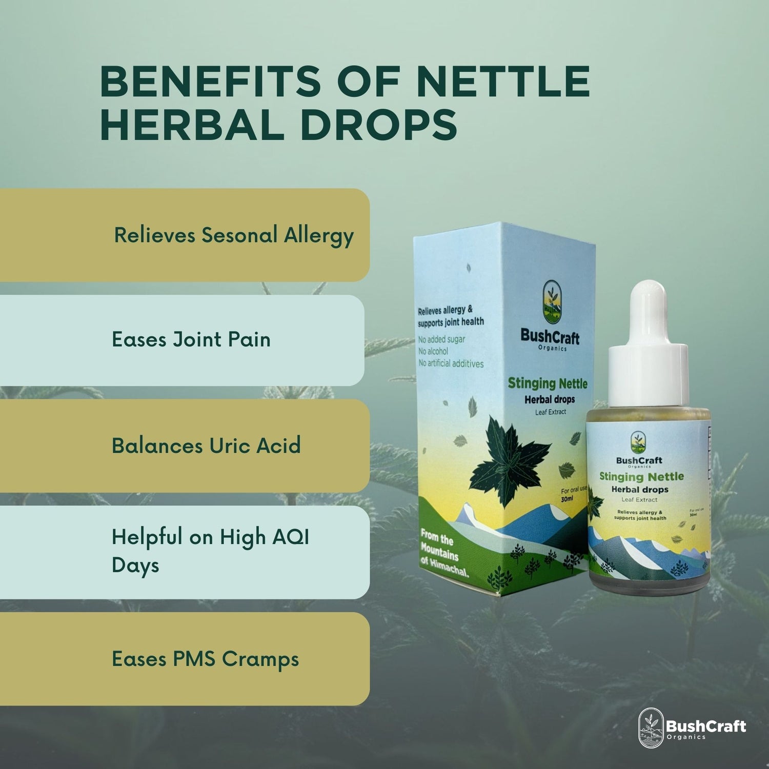 Chamomile Herbal Drops (Flower Extract) - Supports Relaxation and Calmness -No Added Sugar, No Alcohol, No Artificial Additives - Bushcraft- 30ml