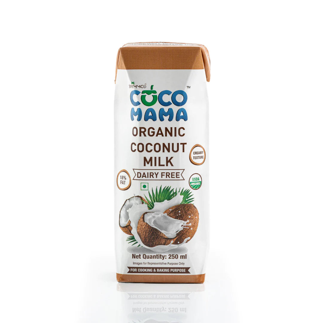 Coconut Milk - Organic - Vegan, No Added Colours, Non GMO, Gluten Free - Coco Mama - 250ml