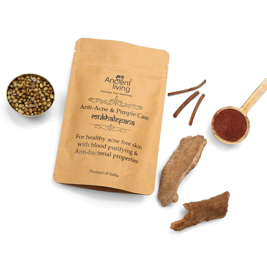Face Pack  | Anti Pimple Face Pack- Free from synthetic Additives and Preservatives -  Ancient Living - 40gm