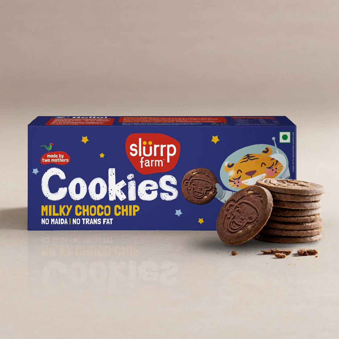 Cookies | Milky Choco Chip Cookies-No Maida &amp; No Trans Fat - Slurrp Farm - 78gm