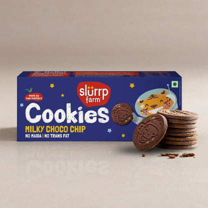 Cookies | Milky Choco Chip Cookies-No Maida &amp; No Trans Fat - Slurrp Farm - 78gm