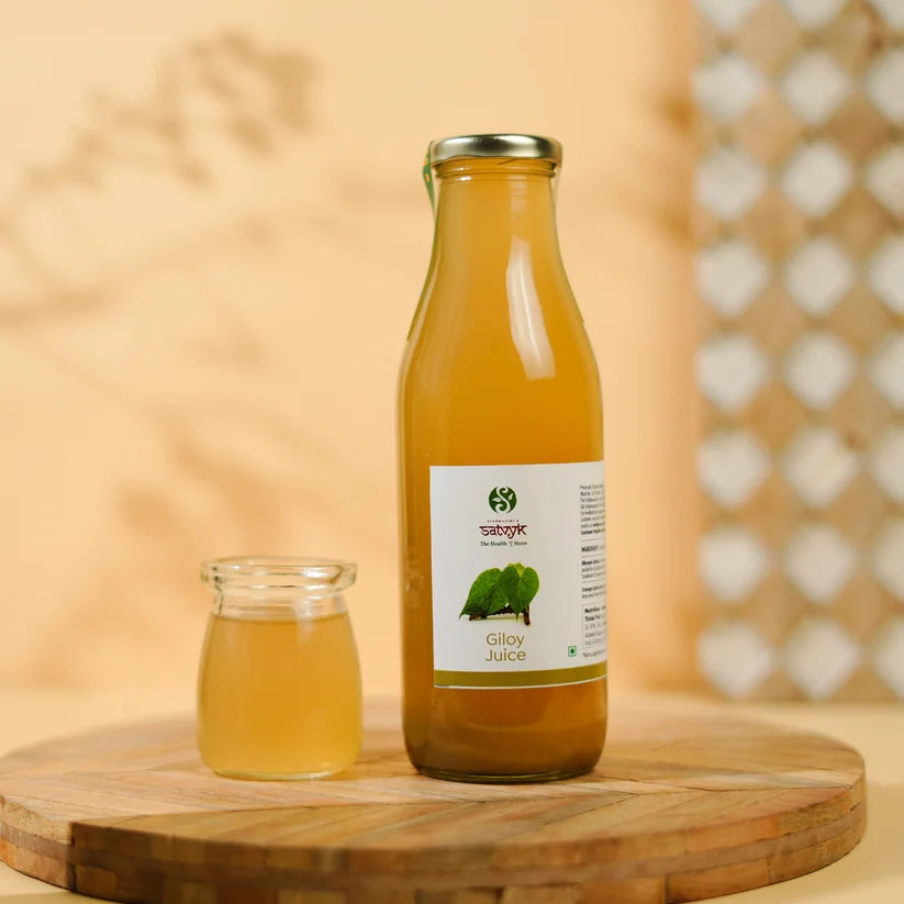 Juice | Giloy Juice -Natural Immunity Booster - Ayurvedic Herb for Fever &amp; Detox – No Artificial Preservatives, No Added Color &amp;amp; No Added Synthetic Preservatives – Satvyk – 500ml