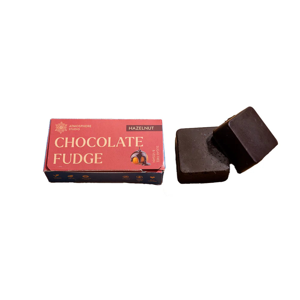 Fudge | Chocolate Hazelnut Fudge - Gluten Free, Vegan, Keto, Guilt-free Sugar Free &amp;amp; Dairy Free - Atmosphere - 48gm