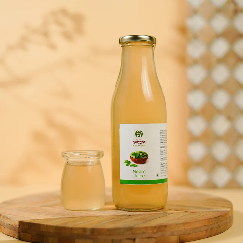 Juice | Neem Juice - Natural Blood Purifier &amp; Skin Cleanser - Ideal for Daily Detox - No Added Sugar – No Artificial Preservatives, No Added Color &amp;amp; No Added Synthetic Preservatives – Satvyk – 500ml