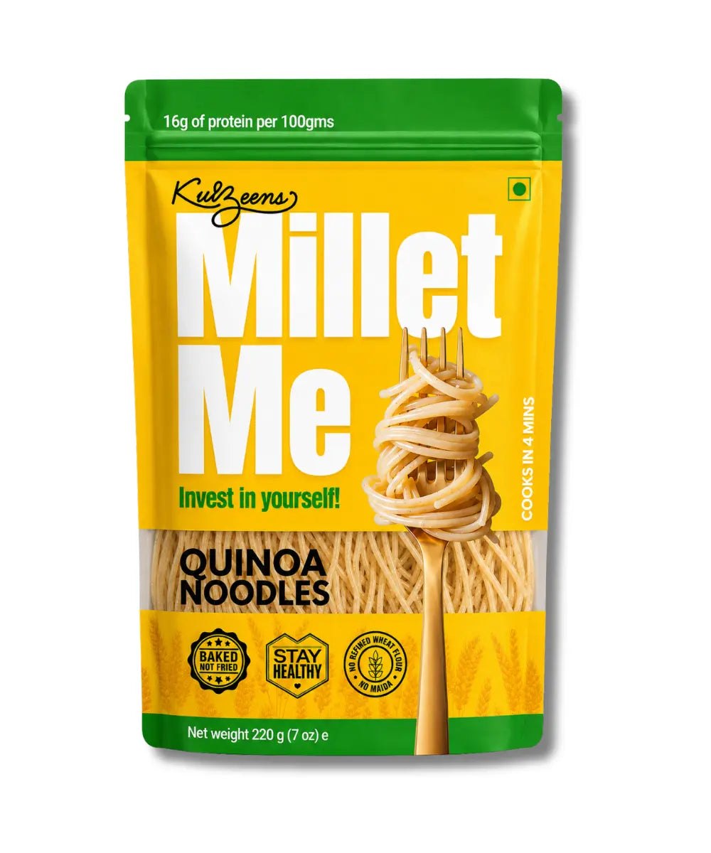 Noodles| Millet Me (Quinoa Noodles) -Complete Protein & Premium Superfood-Gluten-Free, Vegan-No Artificial Additives, No Preservatives – Kuizeens – 220gm
