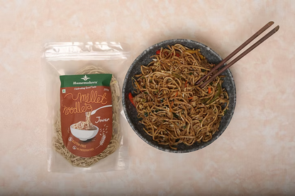 Noodles| Jowar Millet Noodles – Gluten Free, Low Fat, No Added Preservative, No Sugar &amp; No Added Colour, MSG Free – Homemakerz – 200gm