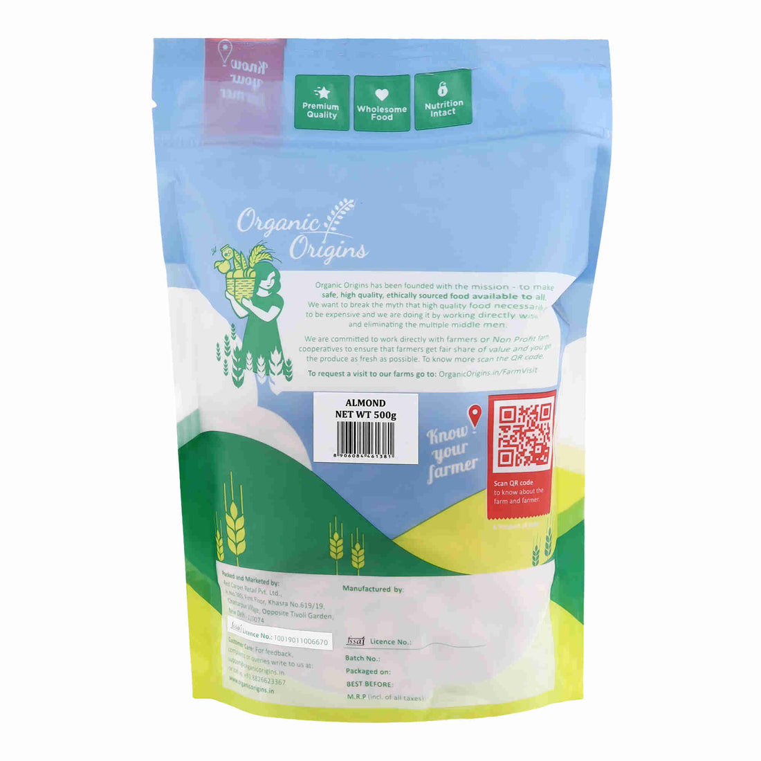 Almonds | Organic Origins - 500gm