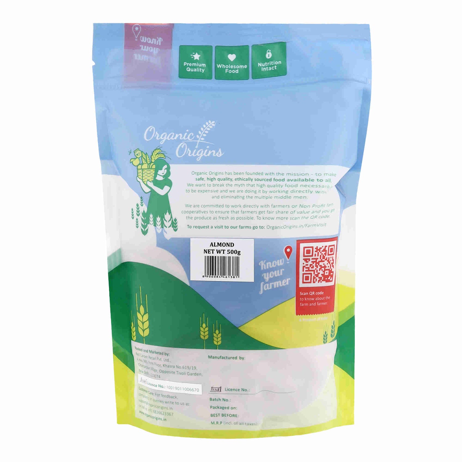 Almonds | Organic Origins - 500gm