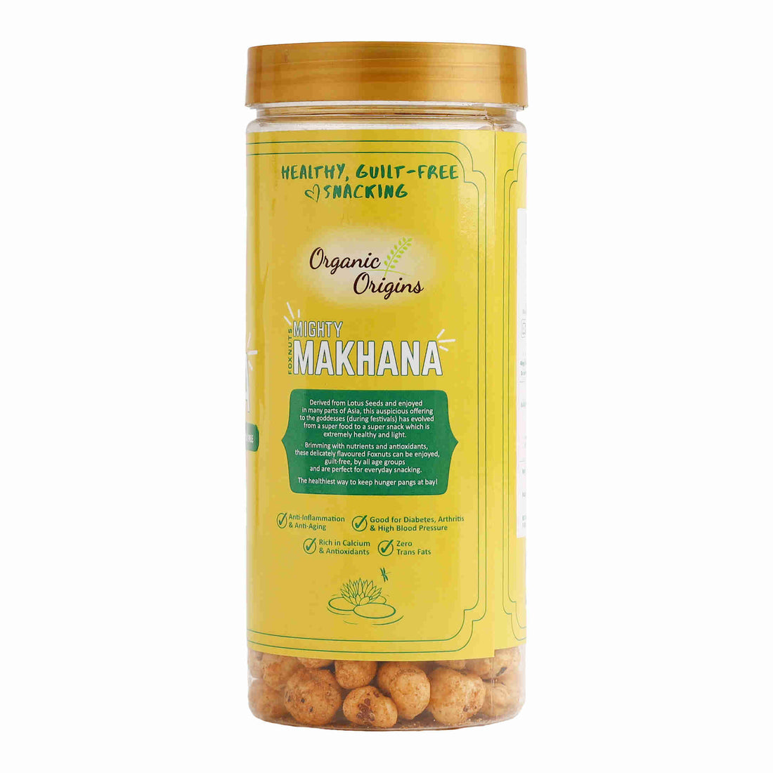 Makhana Peri-Peri - Gluten Free, High Protein, High Fibre &amp;amp; Low Calorie – Organic Origins - 80gm