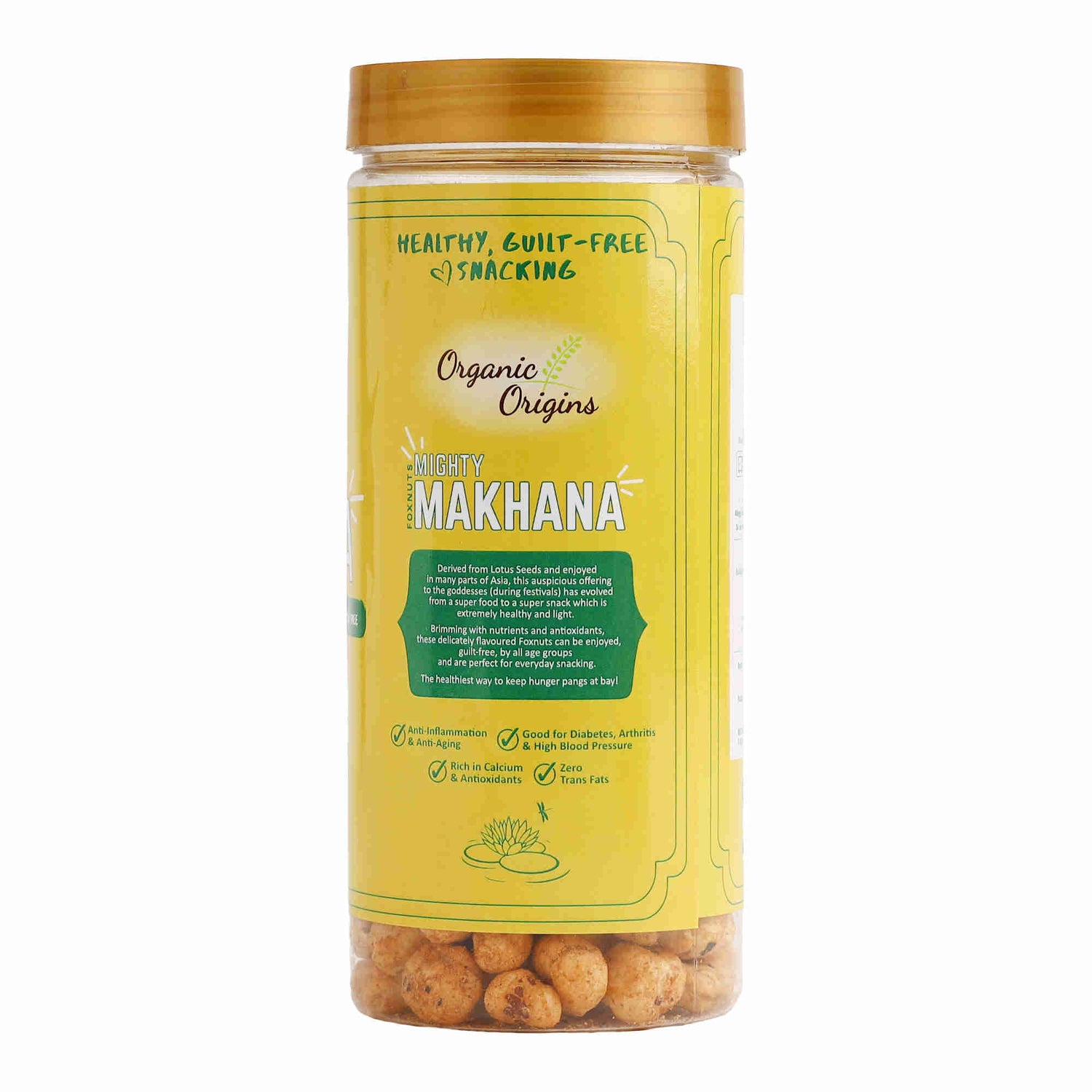 Makhana Peri-Peri - Gluten Free, High Protein, High Fibre &amp;amp; Low Calorie – Organic Origins - 80gm