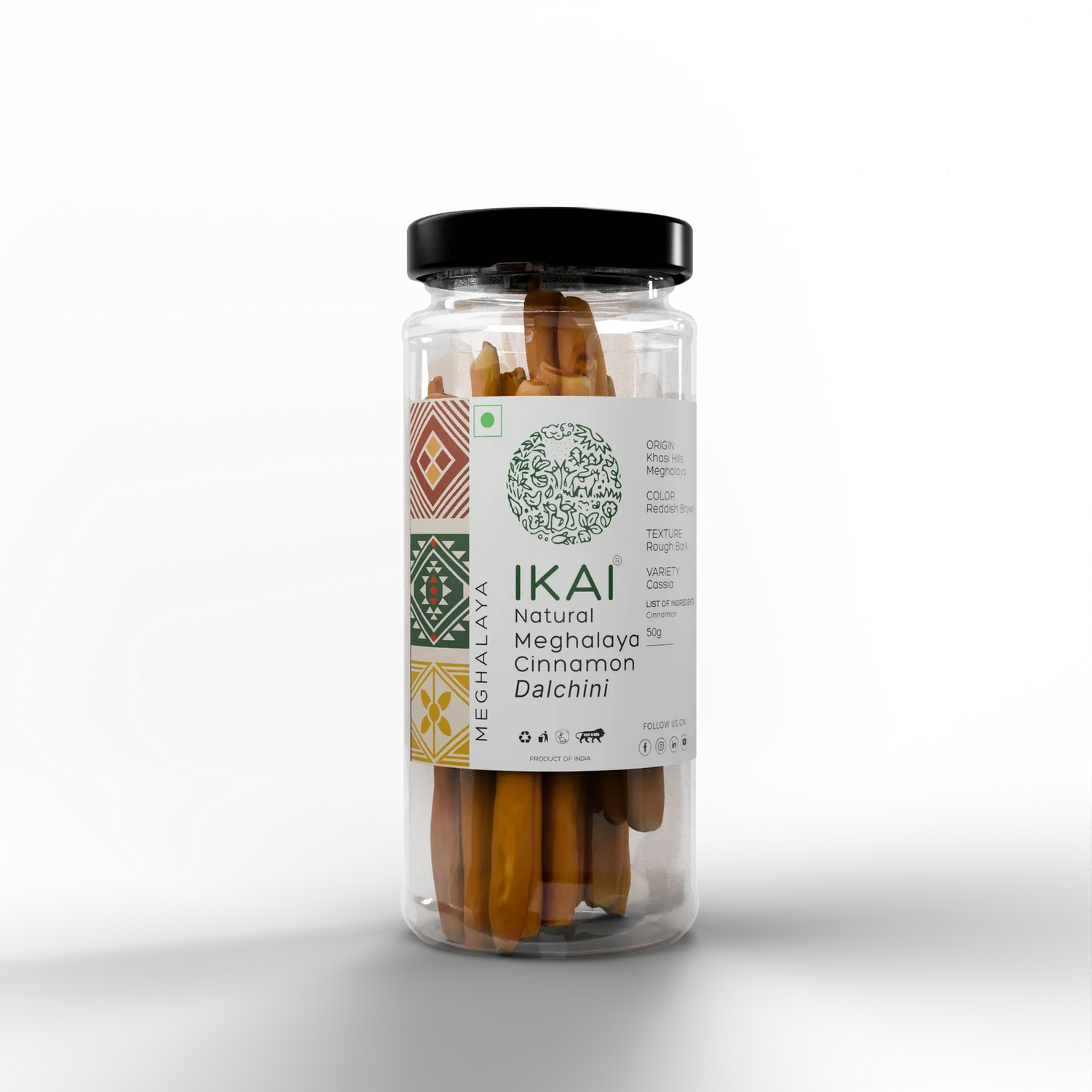 Cinnamon |Natural Meghalaya Cinnamon (Dalchini) - Regional Speciality Meghalaya  - No Preservatives- Ikai Organic – 50gm