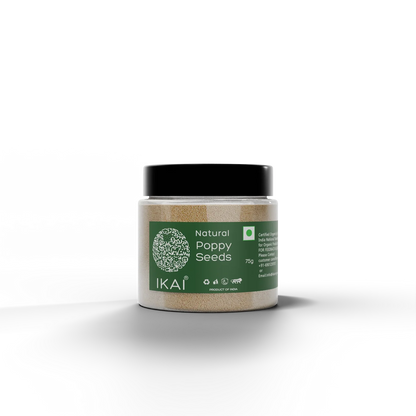Seeds| Natural Poppy Seeds (Posto Dana)- Khus Khus, Pure , Exotic Spice - No Preservatives- Ikai Organic – 50gm