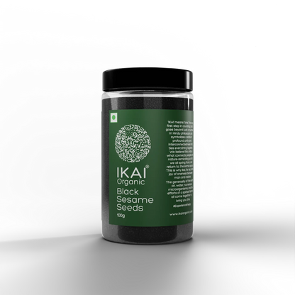 Seeds| Black Sesame Seeds - Kala Til ,Healthy Seeds ,Good Fats - No Preservatives- Ikai Organic – 100gm