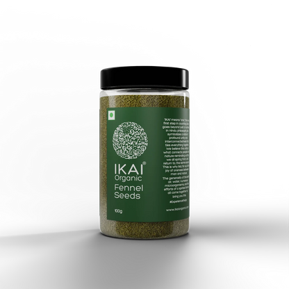 Seeds| Organic Fennel Seeds (Saunf) - Mouth Freshener - Aromatic Spice - No Preservatives- Ikai Organic – 100gm