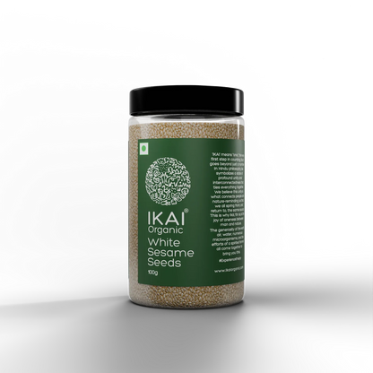Seeds| White Sesame Seeds - Safed Til ,Healthy Seeds ,Good Fats - No Preservatives- Ikai Organic – 100gm