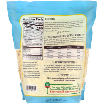 Extra Thick Whole Grain Rolled Oats - Bob’s Red Mill – 907gm