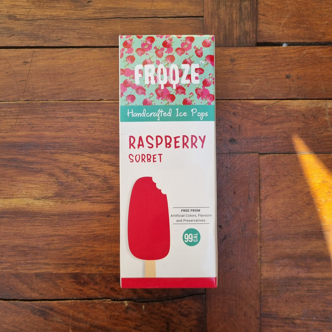 Raspberry Ice Cream | 99 Calories - All Natural - No Added Preservatives, Artificial Flavors & No Added Emulsifiers - Frooze - 50gm