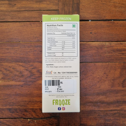Kiwi Lime Ice Cream – 89 Calories - Vegan, No Added Preservatives &amp; No Added Artificial Flavors - Frooze - 50gm