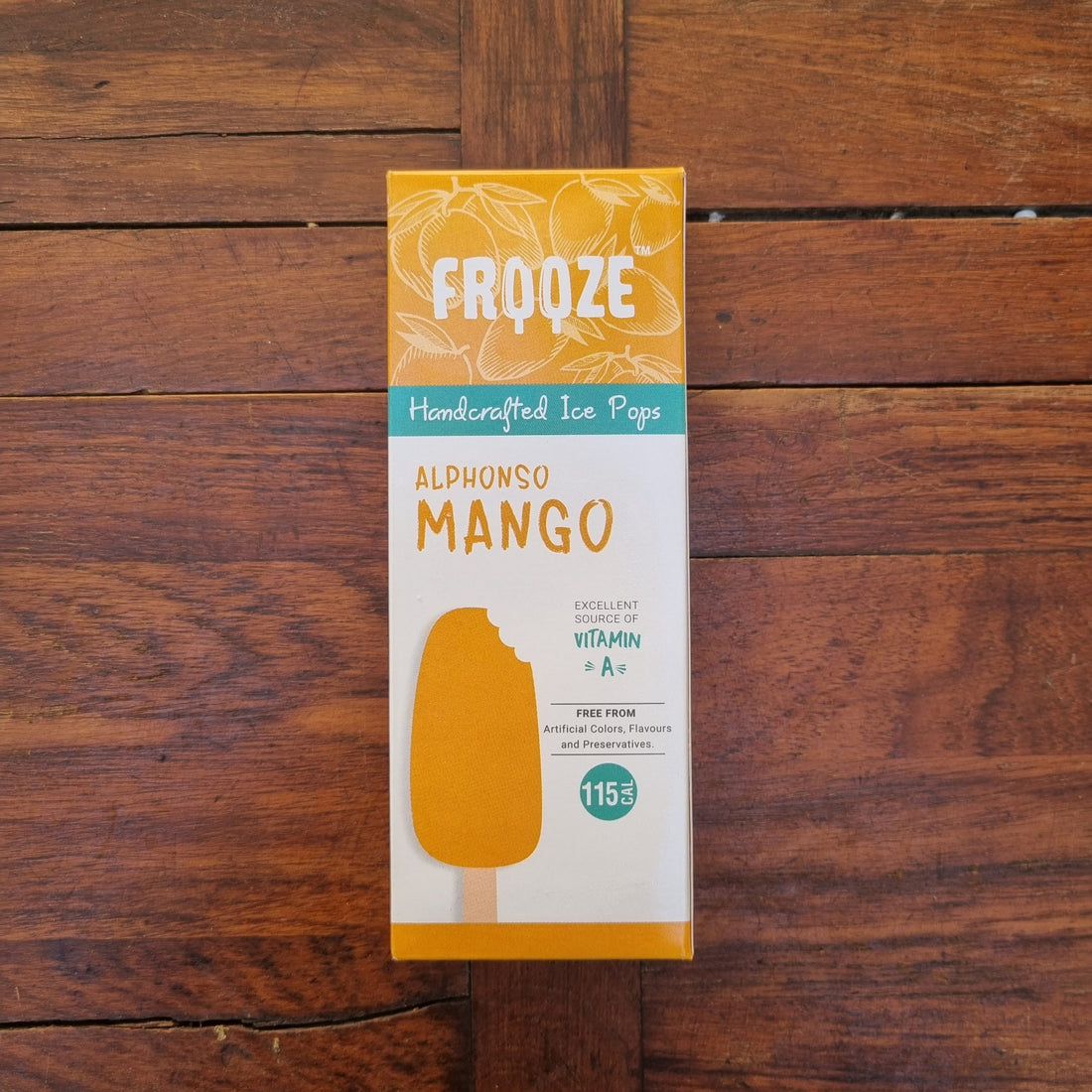 Alphonso Mango Ice Cream | Excellent Source OF Vitamin A - All Natural - Vegan, No Added Preservatives, Artificial Flavors & No Added Emulsifiers - Frooze - 50gm