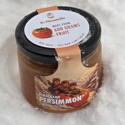 Preserve | Himalayan Persimmon Preserve (80% Fruit, 20% Raw Cane Sugar) -  Low Sugar, No artificial flavors, No artificial preservatives, No refined sugar- So Himalayas - 350gm