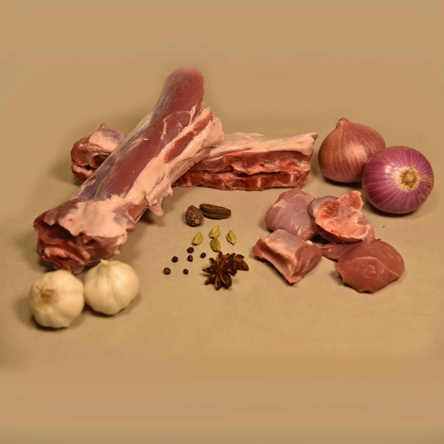 Lamb Loin - Frozen - Alwar, Rajasthan - Organically Raised -  Pasture Raised &amp; Grass Fed - Antibiotics And Hormone Free - 450gm