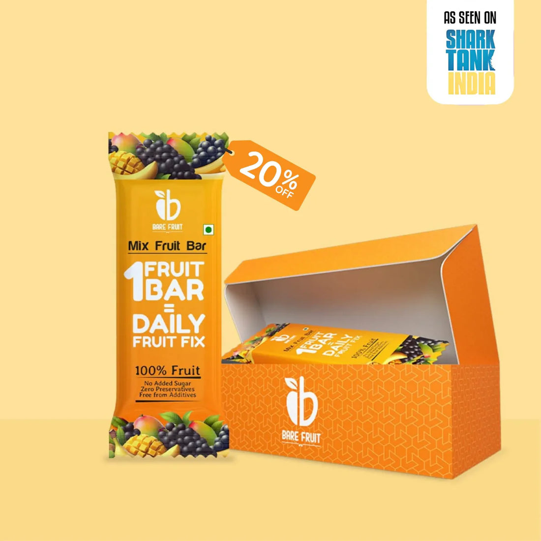 Bar | Mango (Mix Fruit Bar )- Solar-Dried Fruits -Gluten-Free, 100% Real Ingredients -  No Added Sugar, &amp;amp; No Added Preservatives - Bare Fruit -150gm (pack of 6)