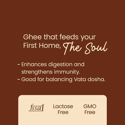 Ghee | Native Hallikar  Cow Ghee (Single Origin) - Hallikar Cow (Karnataka) - Organic Grass Fed, Lactose Free, Cruelty Free - Praakritik - 500ml