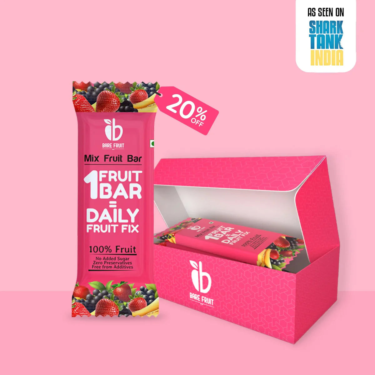 Bar | Strawberry (Mix Fruit Bar )- Solar-Dried Fruits -Gluten-Free, 100% Real Ingredients -  No Added Sugar, &amp;amp; No Added Preservatives - Bare Fruit -150gm (pack of 6)