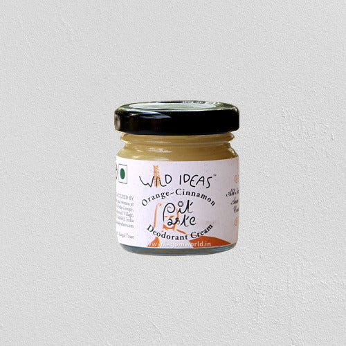 Cream | Pit Paste Orange &amp; Cinnamon  -Deodorant Cream-Free Aluminium, Phthlates and Parabens - Wild Ideas - 30gm