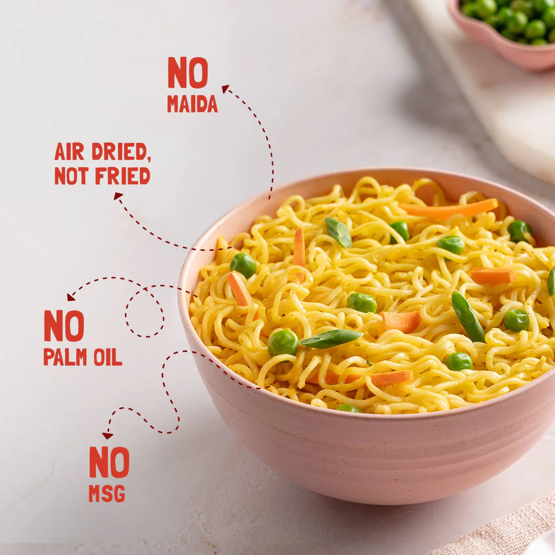 Noodles | Instant Millet Noodles - Magic Masala -Not Fried &amp; Zero Maida- No Artificial Preservatives &amp; Artificial Colours- No Trans Fat &amp;  Cholesterol - Slurrp Farm - 60 gm