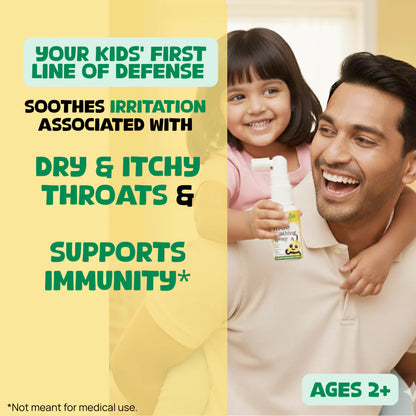 Throat Soothing Spray (Ages 2+) - Gluten Free- No Artificial Preservatives-No Refined Sugar - Natural Flavoured - Wellopia - 30ml