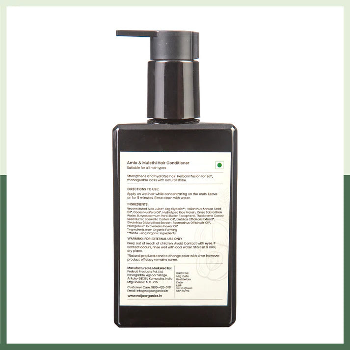 Shampoo |  Amla &amp; Mulethi Hair Conditioner-Sulphate &amp; Paraben Free – Naija – 200ml