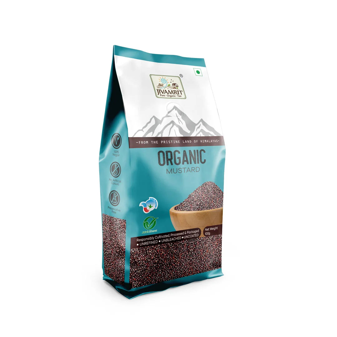 Seeds| Black Mustard Seeds-Organic Healthy Spices - Kali Sarson- No Preservatives- Jivamrit – 100gm