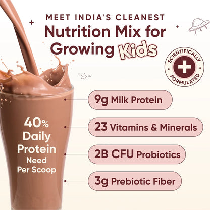 Protein Powder | Kids Superfuel (Milk Chocolate) - Nutrition Mix – Organic - Gluten Free  &amp; Sugar Free – No Preservatives - No Plam Oil - Wellbeing Nutrition – 400gm