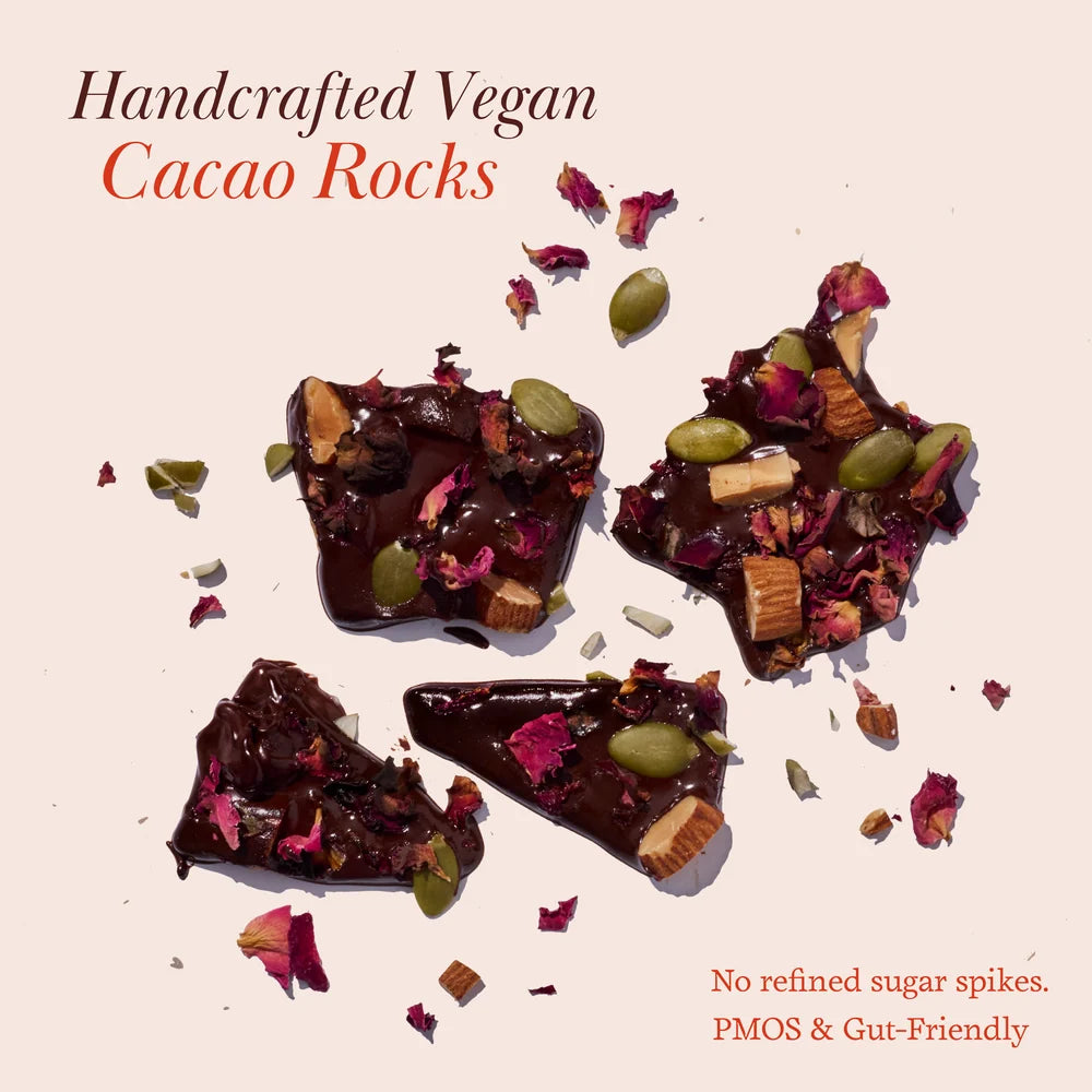 Cacao, Almond &amp; Berry Rocks- Organic - Vegan, Gluten Free, PCOS Free &amp; Refined Sugar Free-No Maida, Dairy &amp;amp; Preservatives - The Cinnamon Kitchen - 50gm