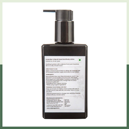 Body Lotion  | Lavender &amp; Neroil Extract Hand &amp; Body Lotion - 100% Vegan, Sulphate &amp; Paraben Free ,Chemical Free– Naija – 200ml