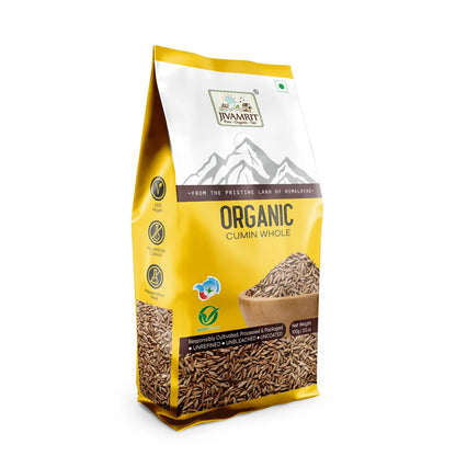Seeds | Organic Cumin Whole Seed  (Sabut Jeera) - Pure Healthy &amp; Aromatic- No Preservatives- Jivamrit – 100gm