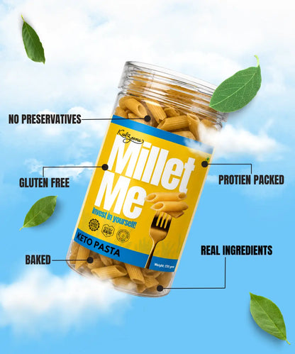 Pasta | Millet Me (Keto Pasta) -Ultra Low-Carb &amp; Diabetic Friendly-Gluten Free,- No maida, No Artificial Additives, No Preservatives – Kuizeens – 230gm