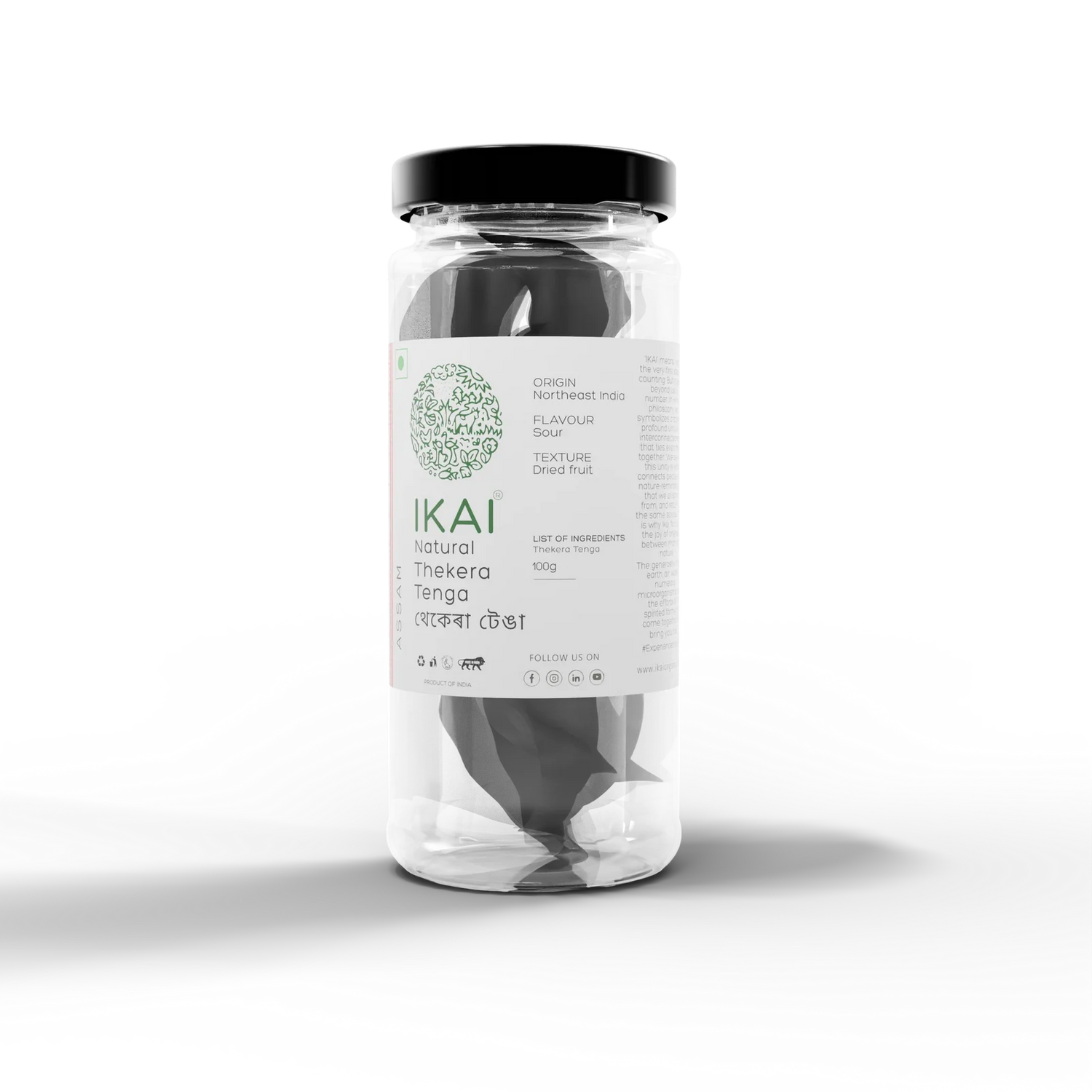Natural Thekera Tenga - Regional Speciality (Assam)- Exotic Spice Sour - No Preservatives- Ikai Organic – 100gm